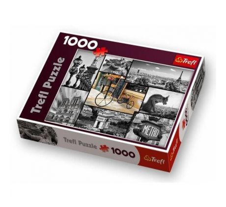 Puzzle Paríž - Koláž - 1000 dielikov - Trefl