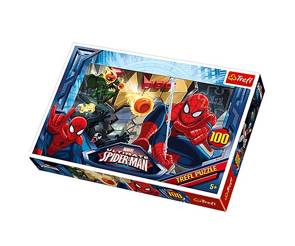 Puzzle Spider Man na úteku -  100 dielikov
