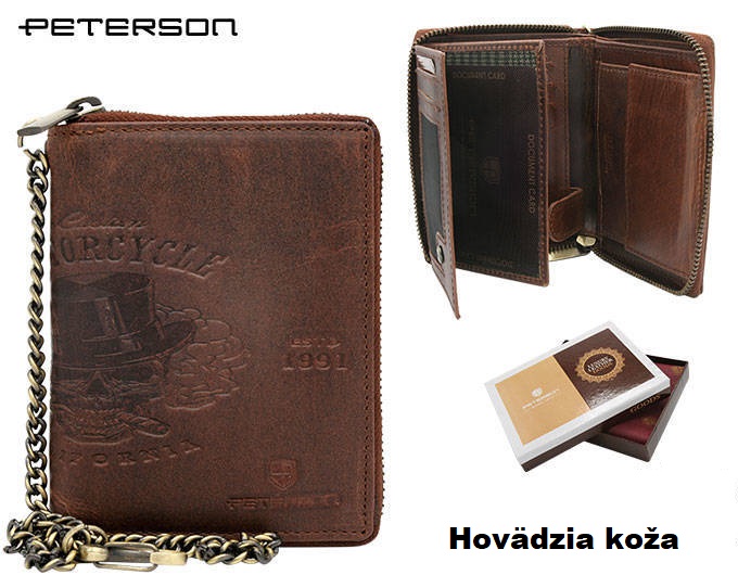 Kožená peňaženka RFID PETERSON PTN N4C-01-HWM-1223
