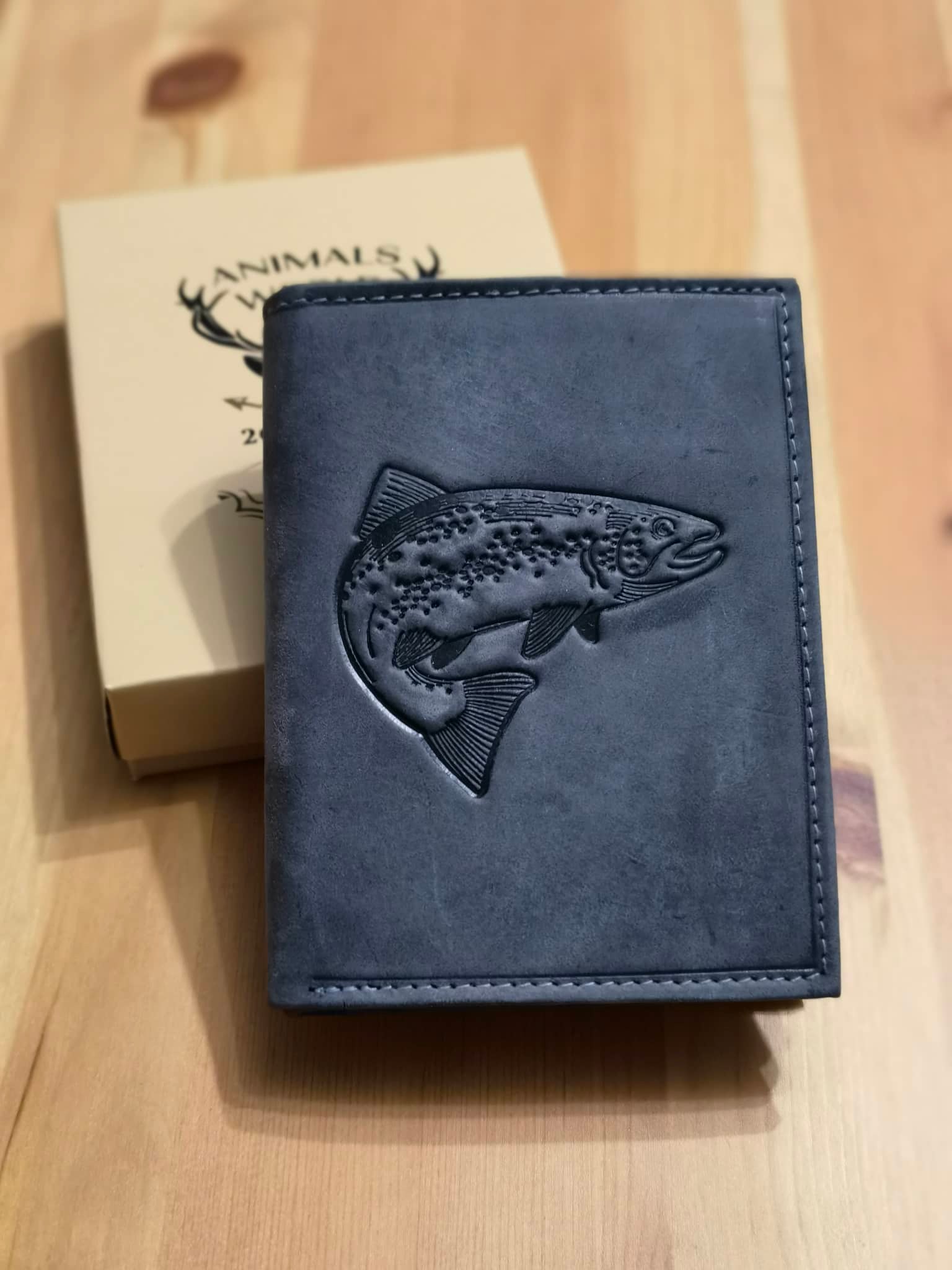 Kožená peňaženka N4 FISH BLACK